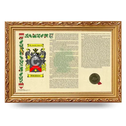 Birkenhauer Armorial Landscape Framed - Gold