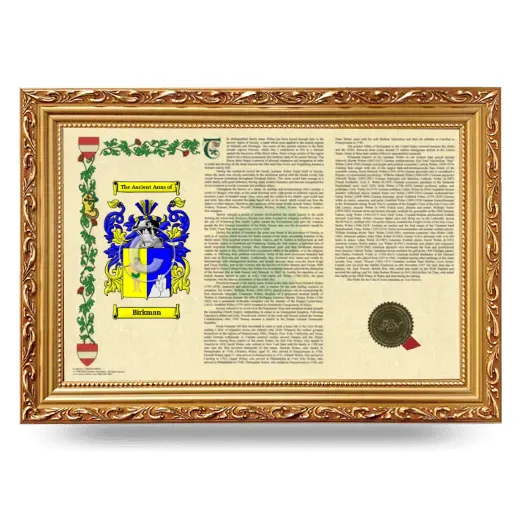 Birkman Armorial Landscape Framed - Gold