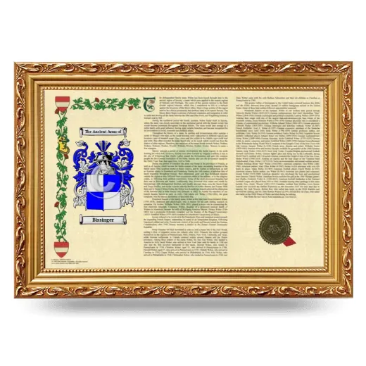 Bissinger Armorial Landscape Framed - Gold