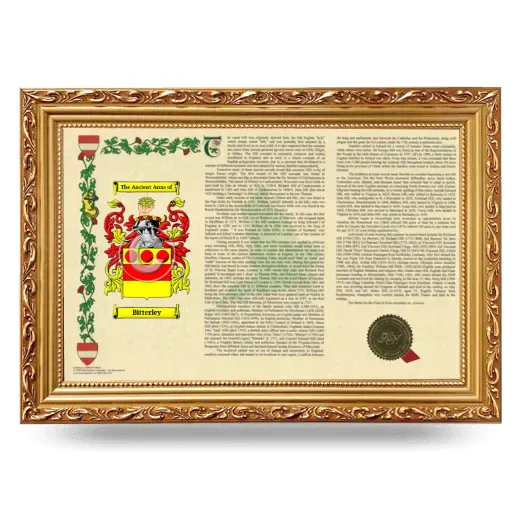 Bitterley Armorial Landscape Framed - Gold