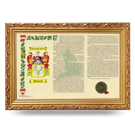 Blaicmynd Armorial Landscape Framed - Gold