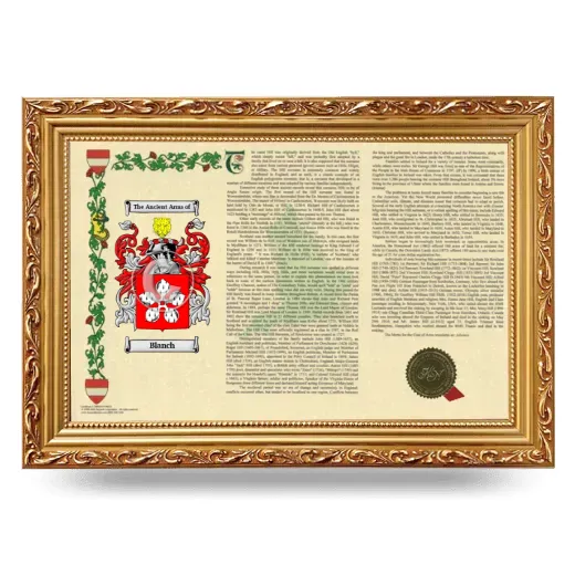 Blanch Armorial Landscape Framed - Gold