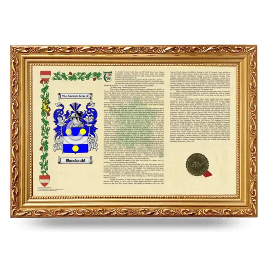 Blanchauld Armorial Landscape Framed - Gold