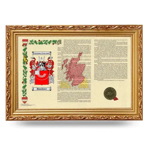 Blanckowe Armorial Landscape Framed - Gold