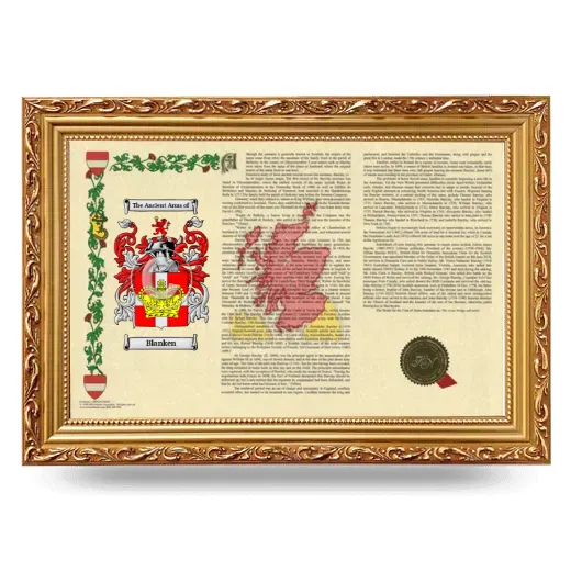 Blanken Armorial Landscape Framed - Gold
