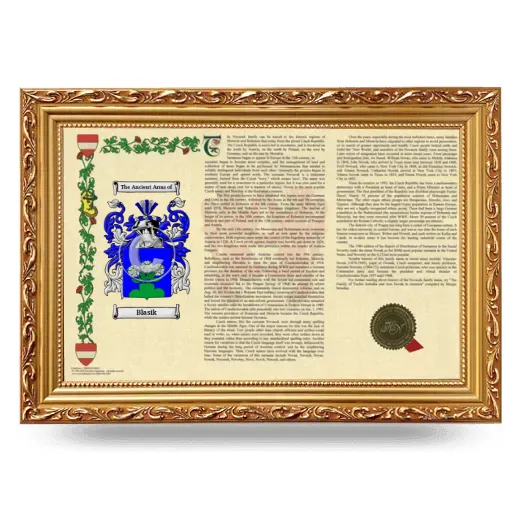Blasik Armorial Landscape Framed - Gold