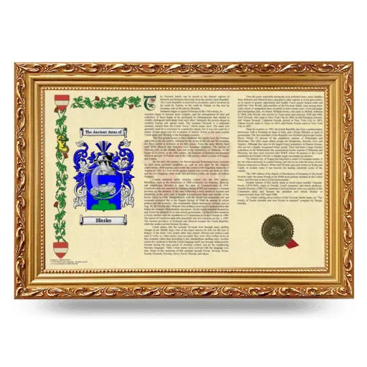 Blasko Armorial Landscape Framed - Gold