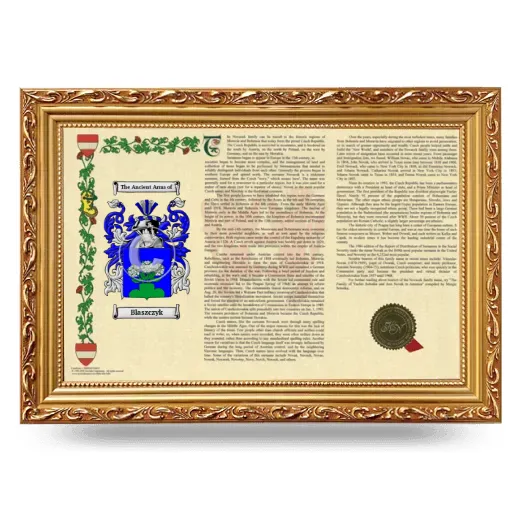 Blaszczyk Armorial Landscape Framed - Gold