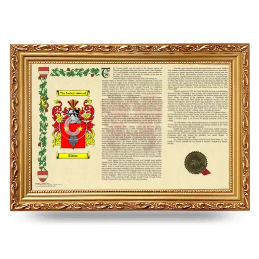 Bleier Armorial Landscape Framed - Gold