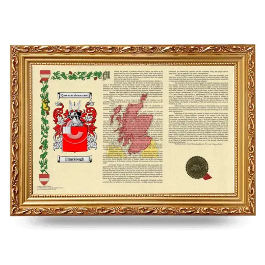 Blinckough Armorial Landscape Framed - Gold