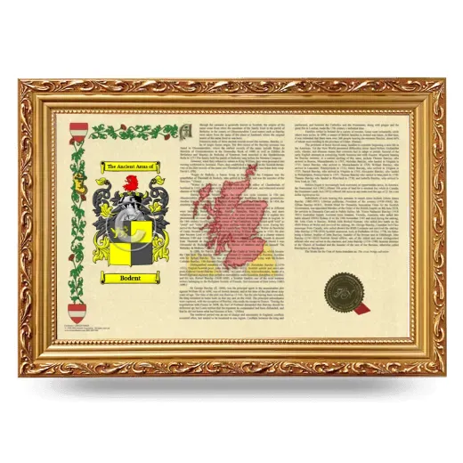 Bodent Armorial Landscape Framed - Gold