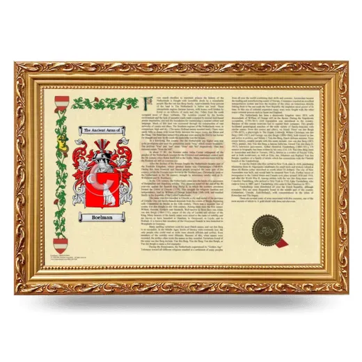Boelman Armorial Landscape Framed - Gold