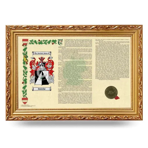 Boershe Armorial Landscape Framed - Gold