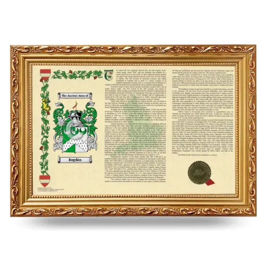 Bogdán Armorial Landscape Framed - Gold