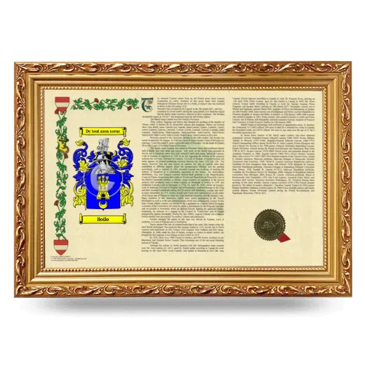 Boilo Armorial Landscape Framed - Gold