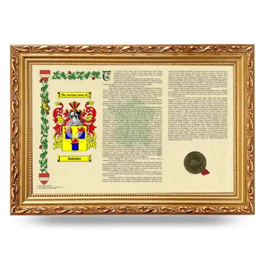Boissier Armorial Landscape Framed - Gold