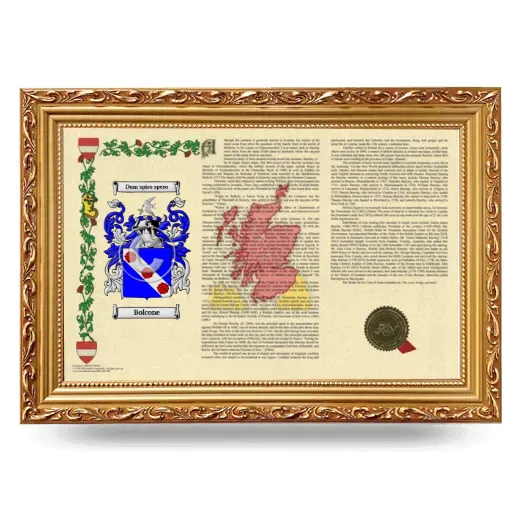 Bolcone Armorial Landscape Framed - Gold