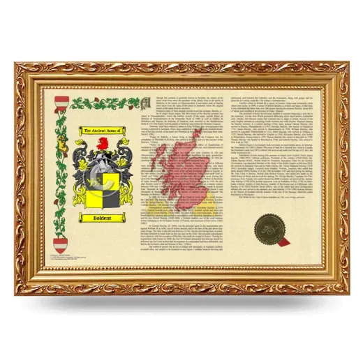 Boldent Armorial Landscape Framed - Gold