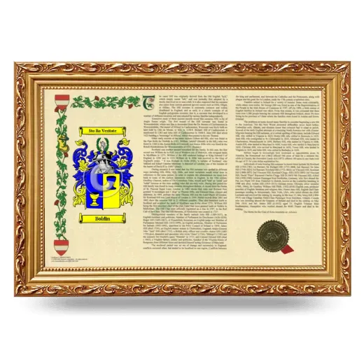 Boldin Armorial Landscape Framed - Gold