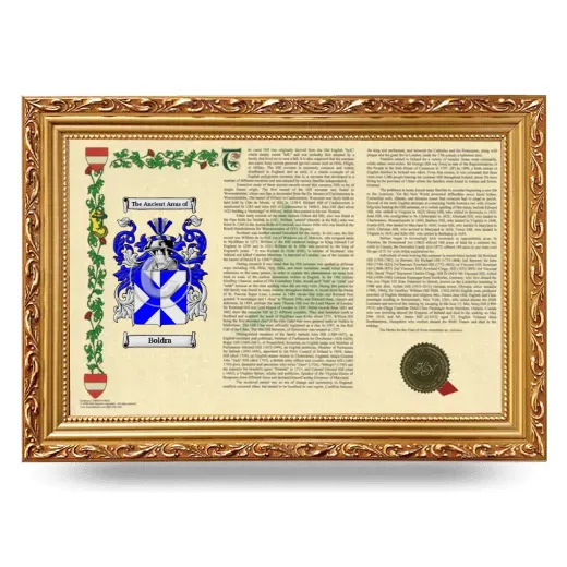 Boldra Armorial Landscape Framed - Gold
