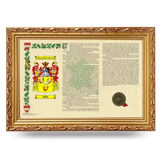 Bolla Armorial Landscape Framed - Gold