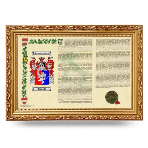 Bonaccio Armorial Landscape Framed - Gold