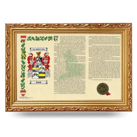 Bonds Armorial Landscape Framed - Gold