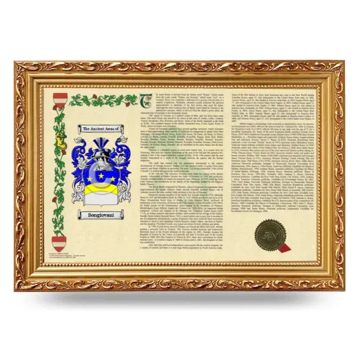 Bongiovani Armorial Landscape Framed - Gold