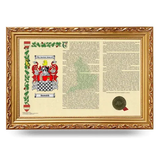 Bonwich Armorial Landscape Framed - Gold