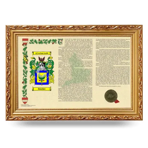Boocker Armorial Landscape Framed - Gold