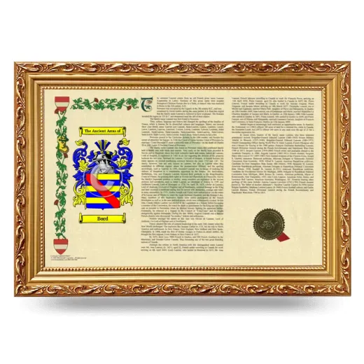 Bord Armorial Landscape Framed - Gold