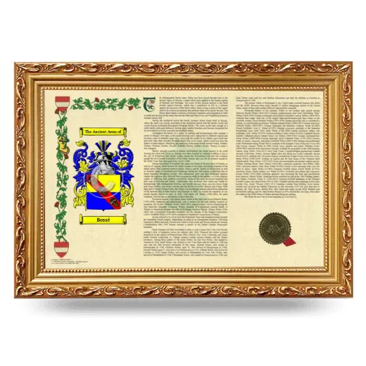 Bossé Armorial Landscape Framed - Gold