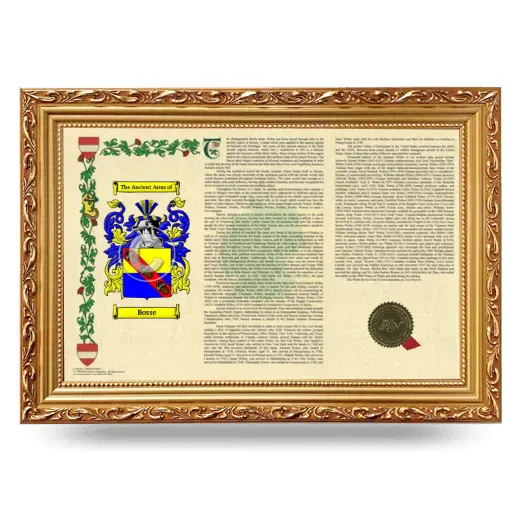 Bosse Armorial Landscape Framed - Gold