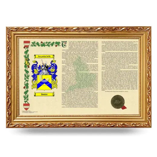 Boster Armorial Landscape Framed - Gold