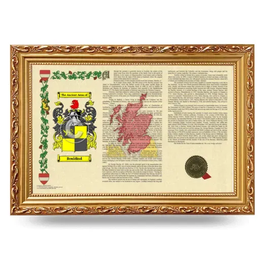 Bouldind Armorial Landscape Framed - Gold