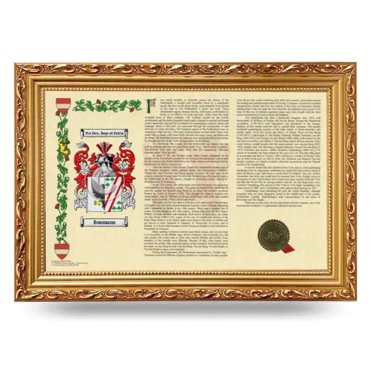 Boumans Armorial Landscape Framed - Gold