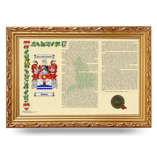 Bourne Armorial Landscape Framed - Gold