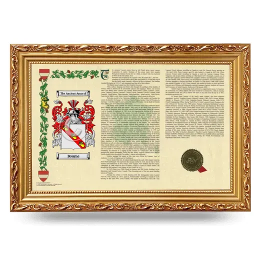 Bourne Armorial Landscape Framed - Gold