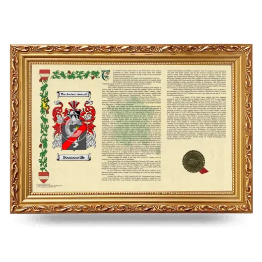 Bournonville Armorial Landscape Framed - Gold