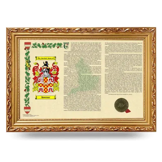 Bowesar Armorial Landscape Framed - Gold