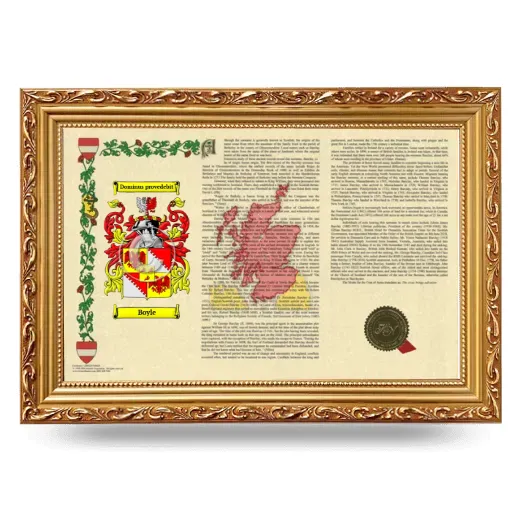 Boyle Armorial Landscape Framed - Gold