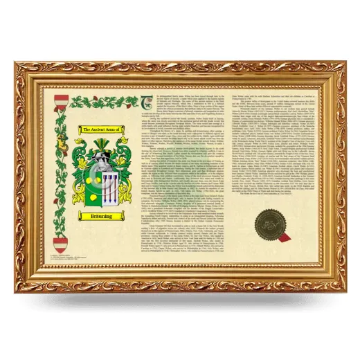 Bräuning Armorial Landscape Framed - Gold