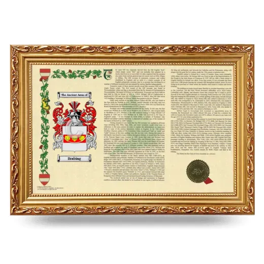 Brabing Armorial Landscape Framed - Gold