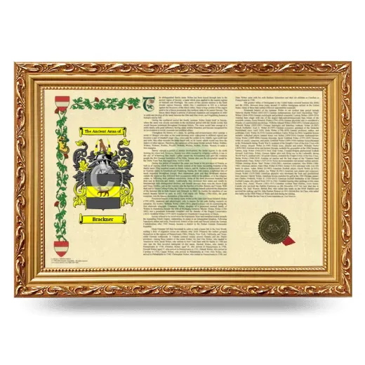 Brackner Armorial Landscape Framed - Gold