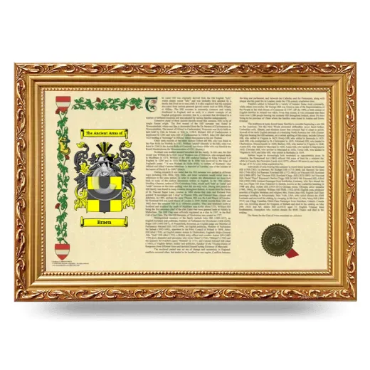 Braen Armorial Landscape Framed - Gold