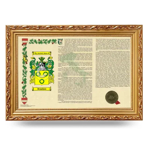 Brandoni Armorial Landscape Framed - Gold