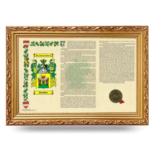 Brandtes Armorial Landscape Framed - Gold