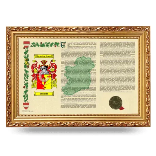 Branum Armorial Landscape Framed - Gold