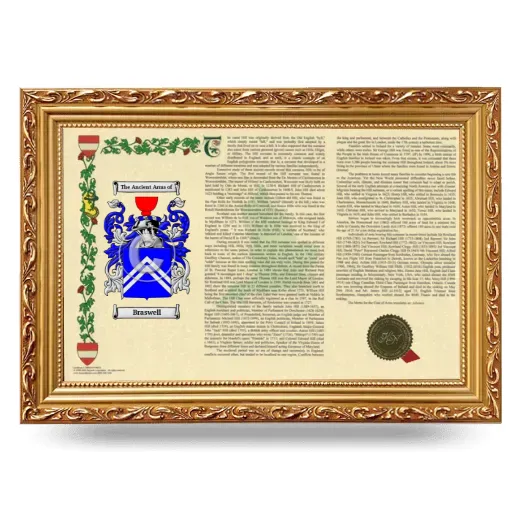Braswell Armorial Landscape Framed - Gold