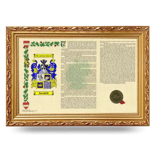 Braunfeld Armorial Landscape Framed - Gold